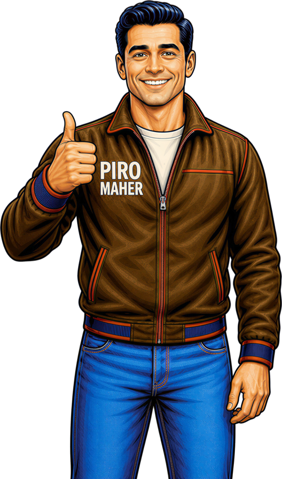 Piro Maher s palcem navzgor